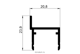 Профиль для сантехнических кабинок стп-112 мини стойка вертикальная с нащельником под дсп 16мм