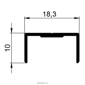Профиль для сантехнических кабинок стп-005 окантовка под дсп 16мм